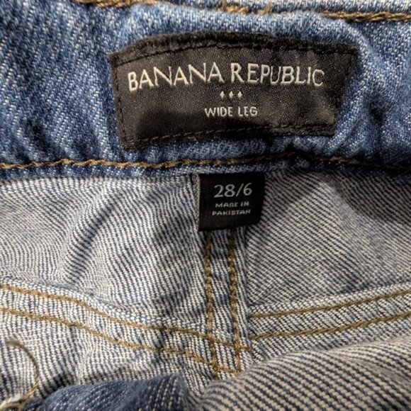 #326 Banana Republic Blue Flare & Wide Leg Jeans - Picture 2 of 8
